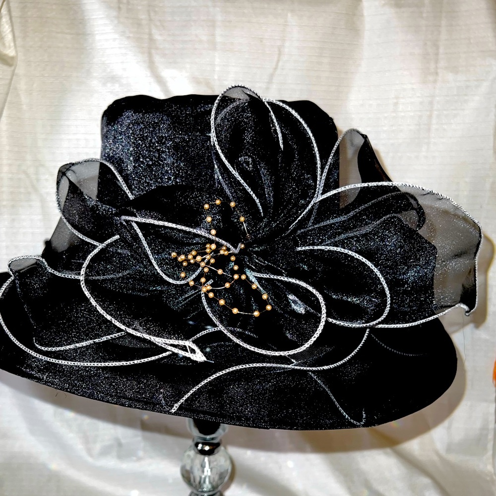 Black Sheer Summer Hat